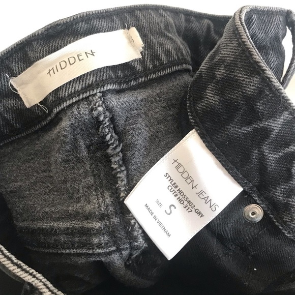 Hidden Black Denim Raw Hem Mini Skirt - Picture 6 of 6